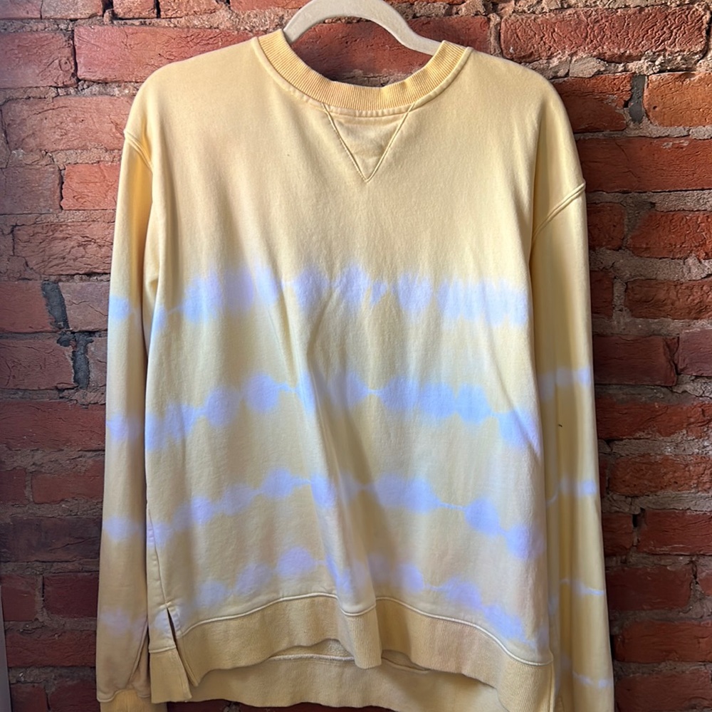 Tie Dye yellow and white sweatshirt from Pink Lily